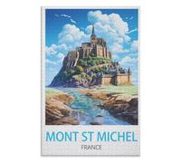Modern Art Home Decor,Mont St Michel France ,Adults 1000 Piece Jigsaw Puzzle- Christmas,38x26,paper puzzle,AA-1220