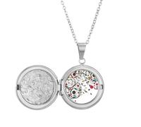 Modern Art Illustration Flowers s Locket Necklace Hold Picture Jewelry Birthday Gift