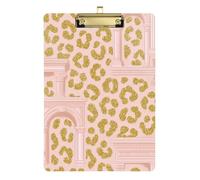 Modern Art Leopard Print Architectural Elements Clipboard with Hard Board Folders for Teacher School Supplies Elementary Size 9x12