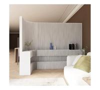 Modern Art Paper Partits with Double Layer Shelves Space Dividers for Privacy Foldable Room Dividers for Offices & Hotels (200 x 200 cm)