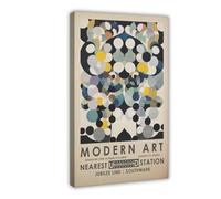 Modern Art Print, Abstract Art, London Exhibition Poster, Art Museum Poster, Geometric Abstract Art, Contemporary Art, Underground Poster Canvas Poster Bedroom Decor Landscape Office Room Decor Gift 2