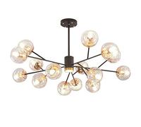Modern Art Sputnik Chandelier,Aluminum Wire Glassing with 6W Dimming Spot12-Lights Molecular Ceiling for Living Room Bedroom/Black./15 s