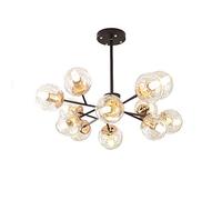 Modern Art Sputnik Chandelier,Aluminum Wire Glassing with 6W Dimming Spot12-Lights Molecular Ceiling for Living Room Bedroom/Black./12 s
