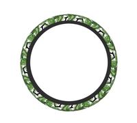Modern Art Style Palm Leaves Steering Wheel Cover