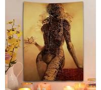 Modern Art Tapestry Bedroom Living Home Decor Bar Outdoor Festival Wall Hanging Decoration Background Art Banner 50x70cm frame