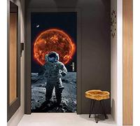 Modern Art Vinyl 3D Door Sticker, Peel and Stick Self Adhesive Removable Vinyl Door Decals for Home Decor,Door Mural Fridge Sticker Poster Art Wall Paper,32.3x78.7/82x200cm