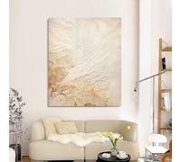 Modern Art Wall Decor 100% Hand Painted Texture Artwork Beach Ripples Oil Painting On Canvas Original Frameless Art Images For Living Room 120X200Cm(47.2X78.7Inch)