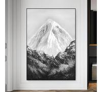 Modern Art Wall Decor Snow Mountain 100% Hand Painted Oil Painting On Canvas Original Frameless Texture Wall Art Aesthetic Artwork For Living Room Bedroom 60X80Cm(24X32Inch)