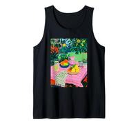 Modern Artistic Picnic Scene Summer Aesthetic Coastal Vibe Tank Top