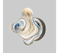 Modern Artistic Wall Sconce, Abstract Marble Effect Glass Decorative Wall Lamp, Unique LED Ambient Lighting Fixture for Living Room Bedroom Hallway Gallery Entrance