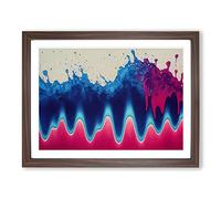 Modern Audio Equalizer Art Vol.3 Abstract H1022 Framed Print for Living Room Bedroom Home Office Décor, Wall Art Picture Ready to Hang, Walnut A3 Frame (46 x 34 cm)