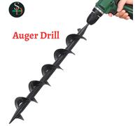 Modern Auger Drill Black Bit Steel 75x600mm Earth Post Hole Digger vidaXL