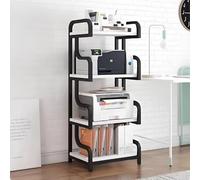 Modern AV Cabinet Audio Rack - 60" White Audio-Video Media Stand, Stereo Tower for Home Theater, Media Storage, AV Component Shelf, Stylish Entertainment Center.