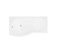Modern B Shaped Right Hand Shower Bath & Panel, 1695 x 900 x 415mm