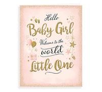 Modern Baby Card Baby Girl - 8 x 6 inches - Piccadilly Greetings