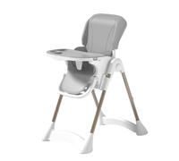 Modern Baby High Chair, 5-Point Harness, Adjustable Height, Reclining Backrest, Foldable Design (Grey)