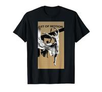 Modern Ballerina Dance Graphic Silhouette Ochre Yellow T-Shirt