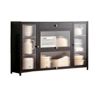 Modern Bamboo Dining Cabinet, Stylish Sideboard with Doors & Drawers, Versatile Storage Solution for Dining Room & Kitchen, Eco-Friendly Furniture