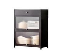 Modern Bamboo Dining Cabinet, Stylish Sideboard with Doors & Drawers, Versatile Storage Solution for Dining Room & Kitchen Organization