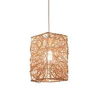 Modern Bamboo Pendant Light, Hand Rattan Woven Lantern, Wicker Craft Hanging Lamp, E27 Creative Rattan Chandelier, for Kitchen Island Dining Room Living Room Lighting Fixtures Made in China vision