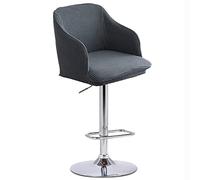 Modern Bar Stool Chair Slipcovers with Backs & Arms - Set of 2/4/1 Swivel High Chair Protectors for Kitchen & Dining Room Stylish Grey 6PCS