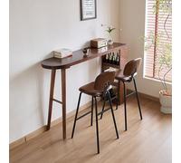 Modern Bar Table Set with Stools, Rectangular Kitchen Dining Table for Small Spaces, Stylish 180x40x105cm Furniture for Living Room, Home Bar, and Kitchen.