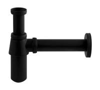 Modern Basin Sink Bottle Trap Waste Bathroom Basin Sink Pipe Matte Black