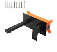 Modern Basin Sink Faucet in Black Wall Mounted Single Handle Mixer Tap Perfect for Bathroom Use