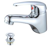 Modern Bath Bathtub Bathroom Tap Wash Basin Sink Mono Mixer Kitchen Taps Free Waste Modern Chrome Brass Single Lever Cloakroom Tap