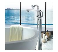 Modern Bath Shower Mixer Tap Bath Tap with Hand Shower Freestanding Faucet Hot and Cold Water Bathtub Tap Brass Set Chrome-Plated Style 1 Bath Shower Filler,Style1 LWX