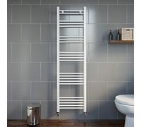 Modern Bathroom 1600 x 450mm Heated Towel Rail Radiator Straight White 22 Rails