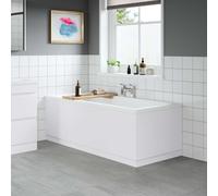 Modern Bathroom 1700 Front & 750 End Bath Panel Pack 18mm MDF White Gloss Plinth