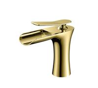 Modern Bathroom Faucet - Den Waterfall Basin Mixer Tap Single Lever Hot & Cold Mixer Sleek Low Profile Design Stylish & Functional Ideal for Contemporary & Minimalist Bathrooms