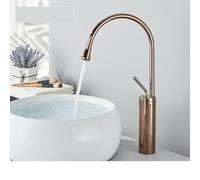 Modern Bathroom Faucet Polished Gold Black & Silver Deck Mounted Brass Hot & Cold Mixer Rose Gold Kitchen Tap Stylish & Functional Design for Home Use