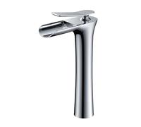 Modern Bathroom Faucet Single Handle Mixer Tap for Hot & Cold Water Waterfall Design Easy Installation Stylish Sink Accessory for Contemporary Bathrooms