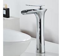 Modern Bathroom Faucet Single Hole Lavatory Mixer High Arc Waterfall Sink Tap Stylish Basin Mixer for Contemporary Bathroom Decor and Easy Installation