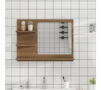 Modern Bathroom Mirror Washroom Wall Furniture Engineered Wood vidaXL