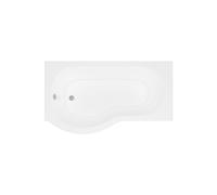 Modern Bathroom P Shaped Bath & Panel, 1700 x 850 x 415mm, Left Hand