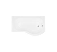 Modern Bathroom P Shaped Bath & Panel, 1700 x 850 x 415mm, Right Hand