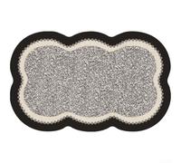 Modern Bathroom Rug 40x60cm High Absorbent Soft(Gray)