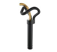 Modern Bathroom Sink Faucet Hot Cold Crane Mixer Waterfall Water Tap Washbasin Faucets Luxury Basin Faucet for Deck Installation (Black Gold High)