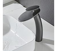 Modern Bathroom Sink Faucet, Warm & Cold Waterfall Mixer Tap, Sl ountertop Design, No Hose Needed, Premium Washbasin Accessory for Stylish Bathrooms