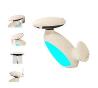 Modern Bathroom Sink Faucet with ET Mood Light, Pull-Down Sprayer 4 Spray Modes,PVD Waterfall Vessel Ceramic Cartridge