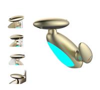 Modern Bathroom Sink Faucet with ET Mood Light, Pull-Down Sprayer with 4 Spray Modes,PVD Waterfall Bathroom Vessel Faucet with Ceramic Cartridge
