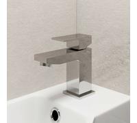 Modern Bathroom Square Mini Mono Basin Sink Mixer Tap Brass Chrome