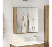 Modern Bathroom Wall Cabinet - Bad-Spiegelschrank Artisan Oak 64x20x66.5 cm Moisture Resistant Durable Wood Material 2 Shelves for Ample Storage Stylish and Functional Design