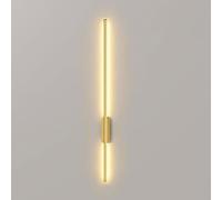 Modern Battery Operated Wall Lights Indoor, Wireless Wall Sconces with Remote, USB-C Rechargeable LED Wall Light, Minimalist Battery Wall Sconce for Bedroom, Living Room, Hallway,80cm,Gold
