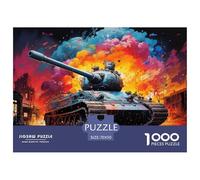 Modern Battle Tank 1000 Piece Jigsaw Puzzle Paper for Adults War Scene Focus Boost Home Decor Relaxing Hobby 70x50cm/1000pcs