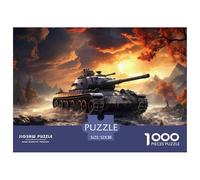 Modern Battle Tank 1000 Piece Jigsaw Puzzle Paper Puzzle Game for Adults Forest Autumn Scene Relaxation Focus Home Decor 52x38cm/1000pcs