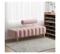 Modern Bedroom Bench Channel Tufted Ottoman Boucle Upholstered 2Seat Couch with Adjustable Back Stylish Entryway Seating for Living Room End of Bed Decor (100x55x42cm)